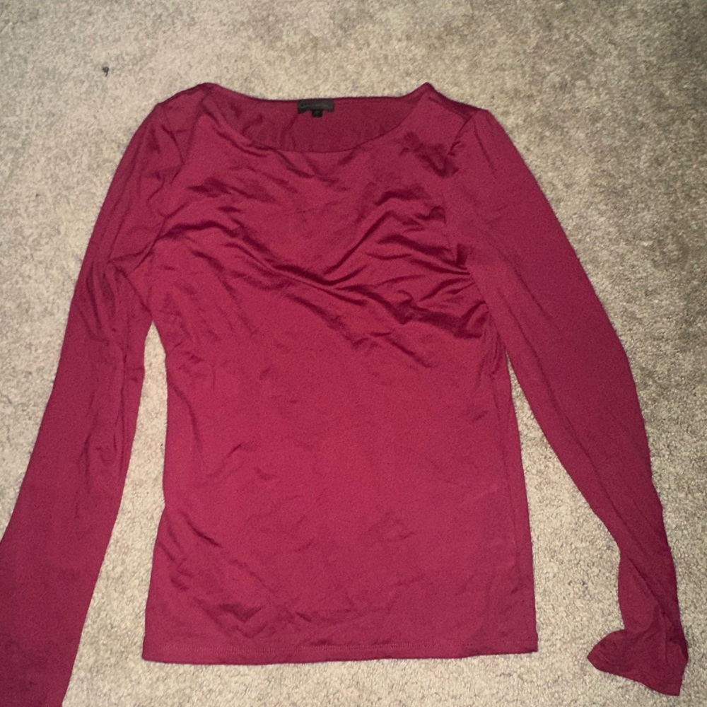Elegant Burgundy Long Sleeve Top